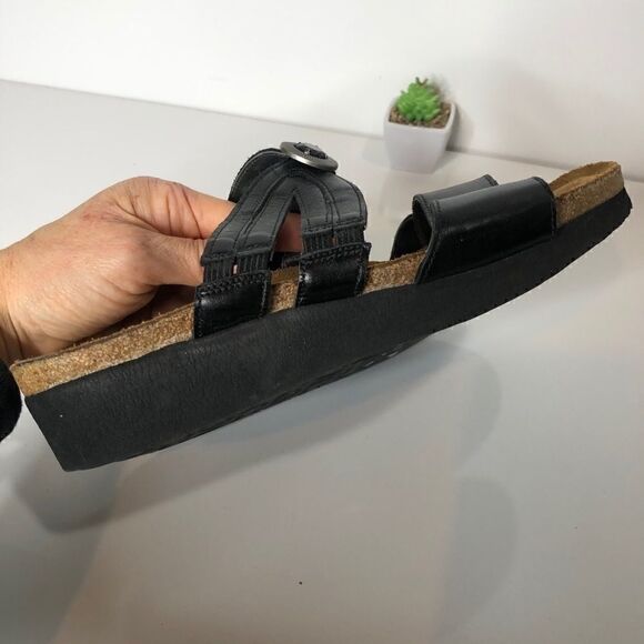 NAOT Black Leather Jewel Sandals - Picture 7 of 8